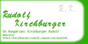 rudolf kirchburger business card